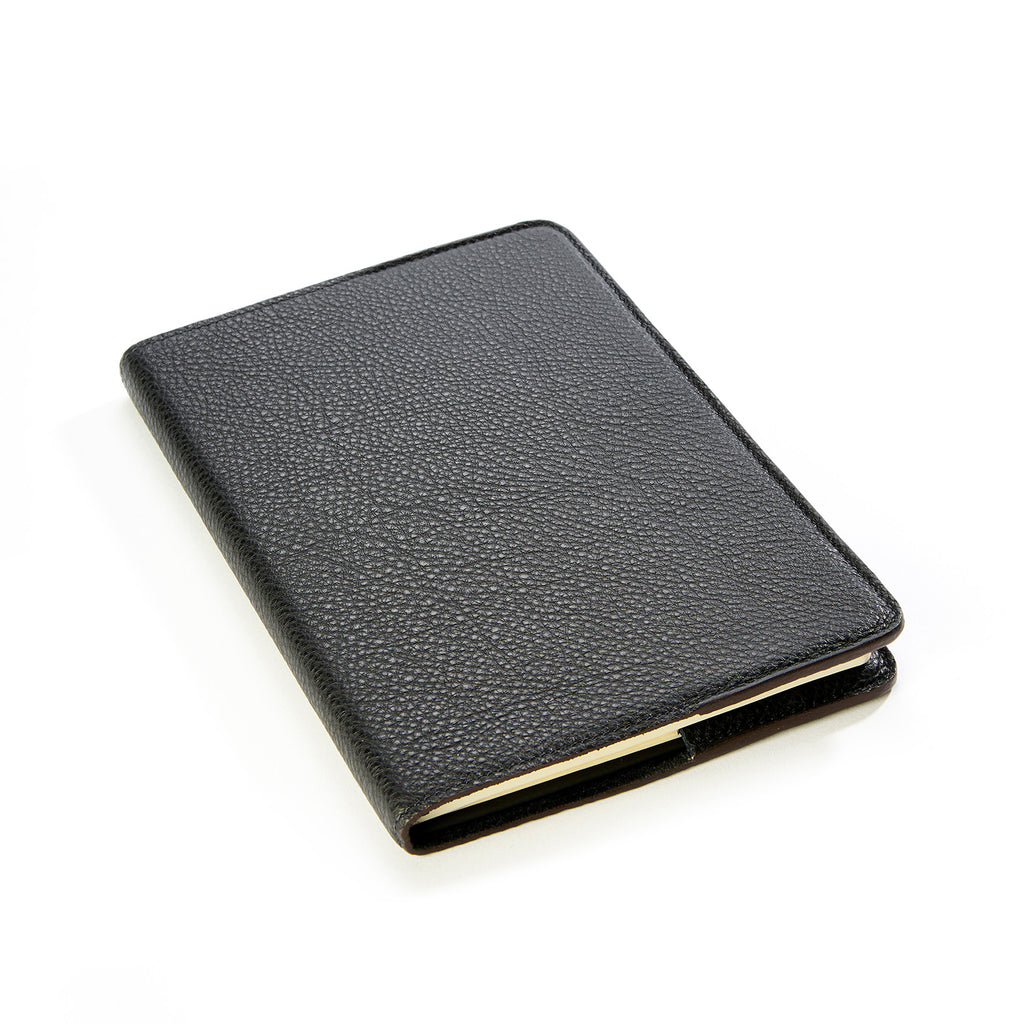 A5 Leather Notebook Refillable Black