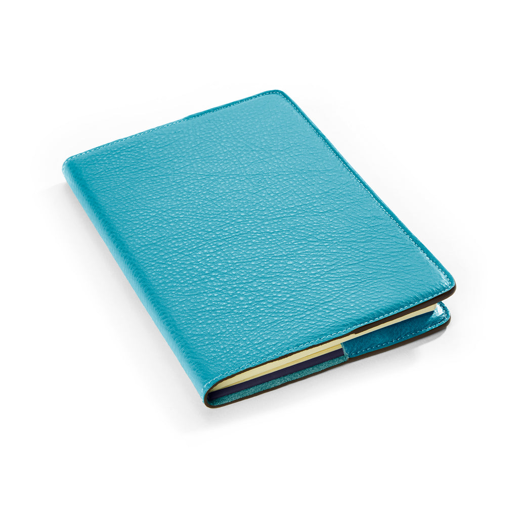 A5 Leather Notebook Refillable Turquoise 
