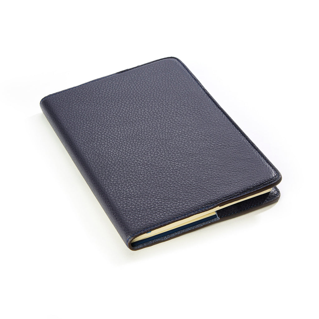 A5 Leather Notebook Refillable Navy