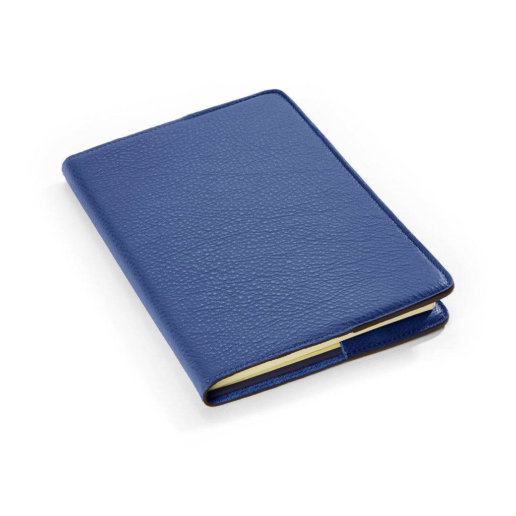 A5 Leather Notebook Refillable Blue