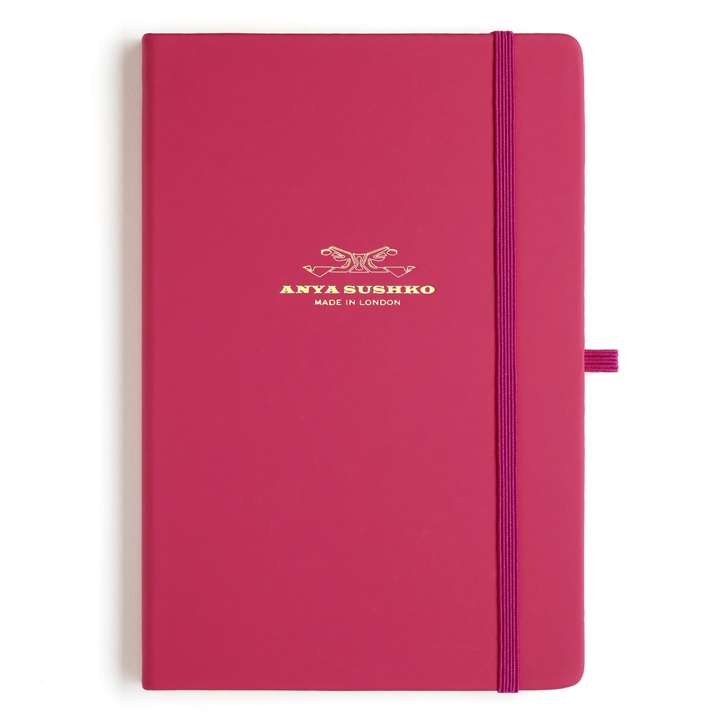 A5 hardback notebook Leather, Pink