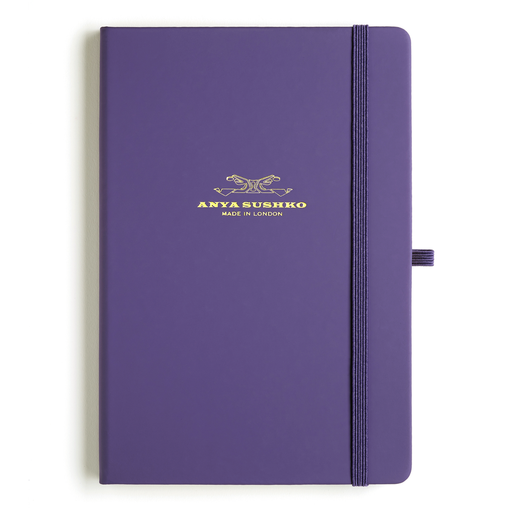 A5 hardback notebook Leather, Purple